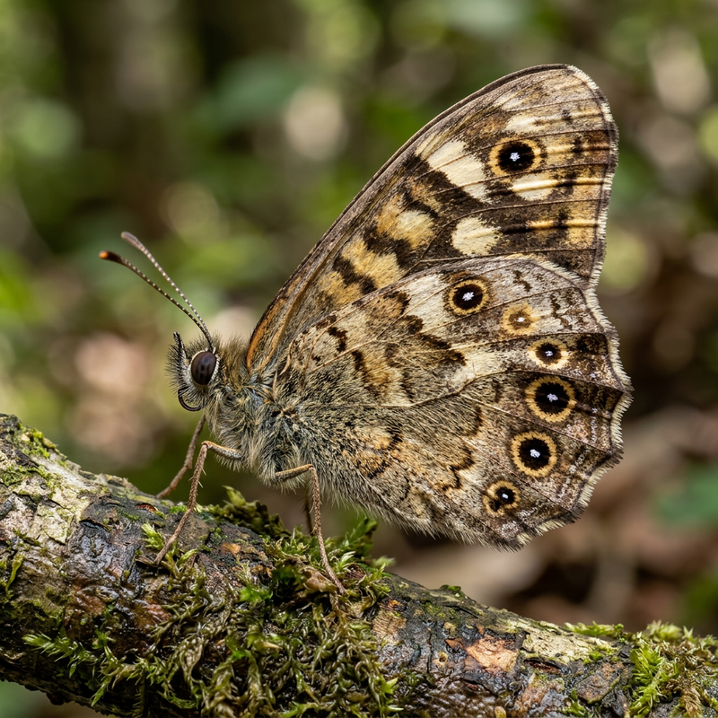 Waldbrettspiel (Pararge aegeria), KI-Illustration