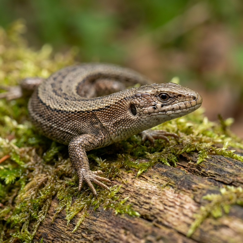 Waldeidechse (Zootoca vivipara), KI-Illustration