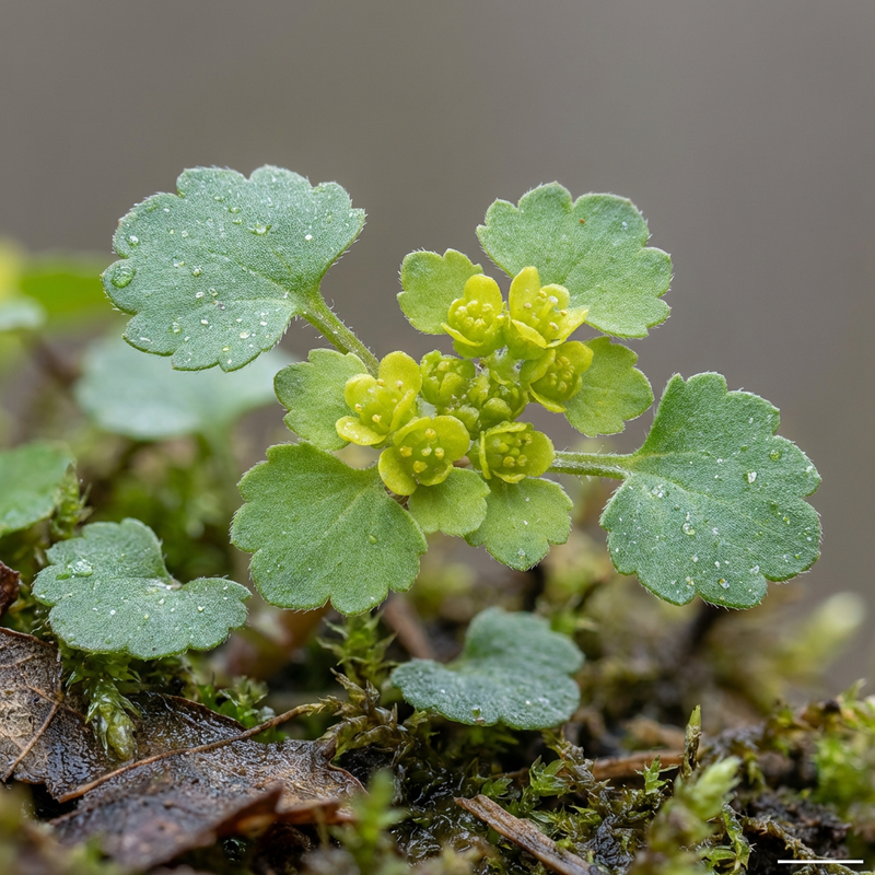 Wechselblättriges Milzkraut (Chrysosplenium alternifolium), KI-Illustration