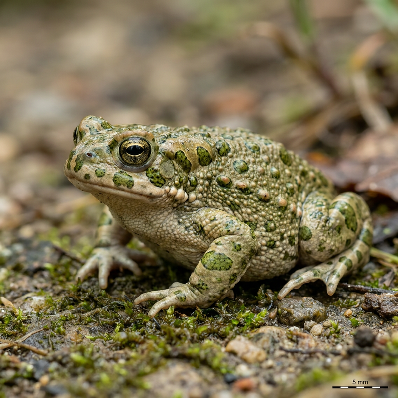 Wechselkröte (Bufotes viridis), KI-Illustration