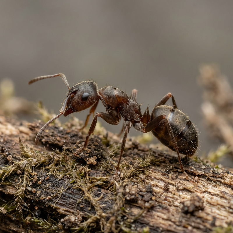 Vernachlässigte Holz-/Wegameise (Lasius neglectus), KI-Illustration