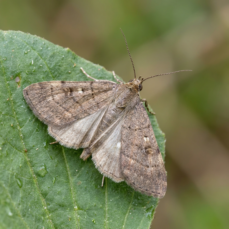 Wegerich-Zünsler (Pyrausta despicata), KI-Illustration