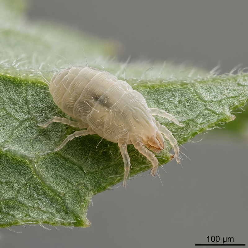 Weichhautmilben (Tarsonemidae), KI-Illustration