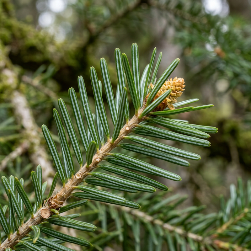 Weiß-Tanne (Abies alba), KI-Illustration
