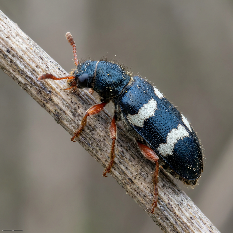 Weißbindiger Bienenkäfer (Trichodes leucopsideus), KI-Illustration
