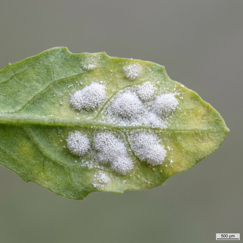 Weißer Rost (Albugo candida), KI-Illustration