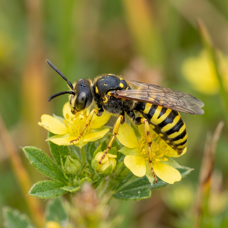 Wespenbiene (Nomada), KI-Illustration