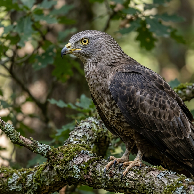 Wespenbussard (Pernis apivorus), KI-Illustration