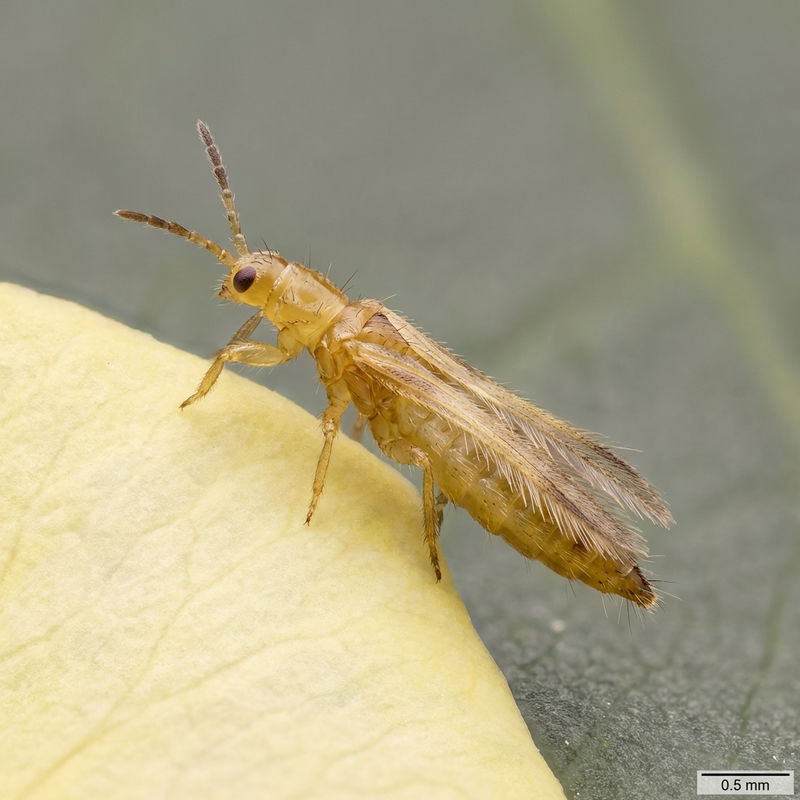 Western Flower Thrips (Frankliniella occidentalis), KI-Illustration