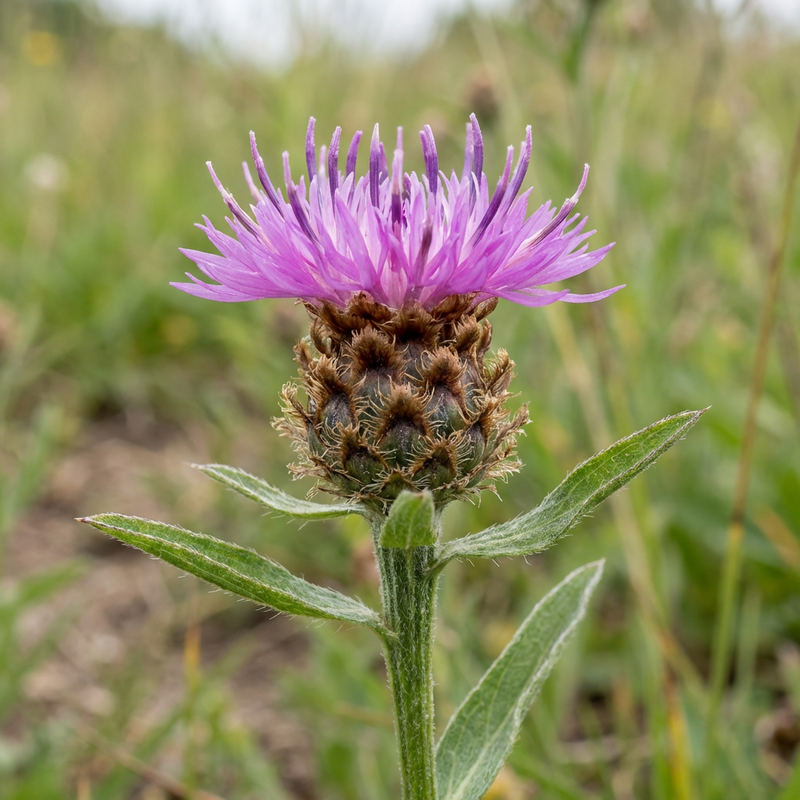 Wiesen-Flockenblume (Centaurea jacea), KI-Illustration