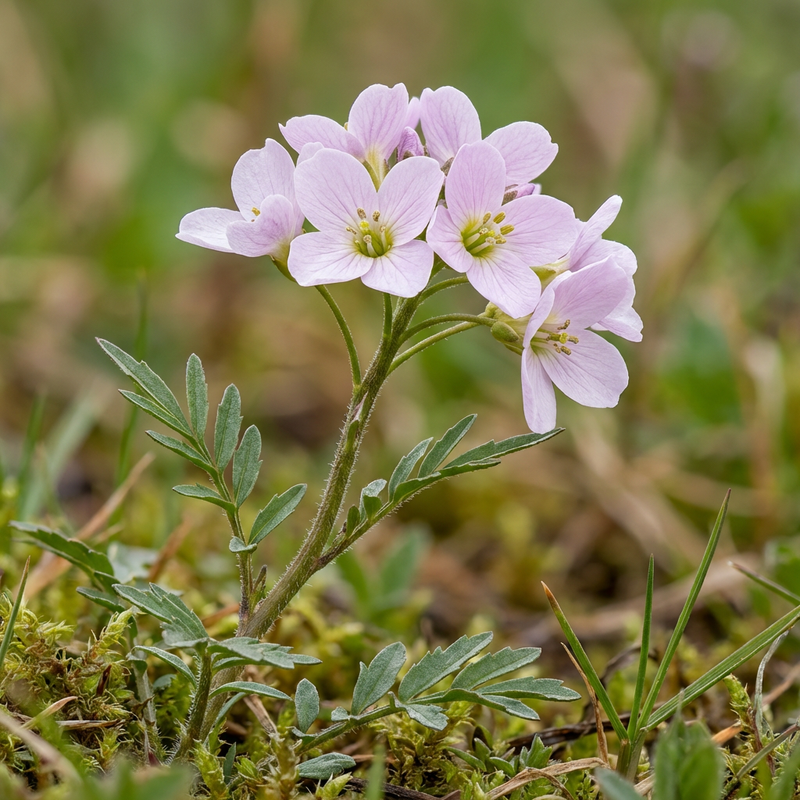 Wiesen-Schaumkraut (Cardamine pratensis), KI-Illustration