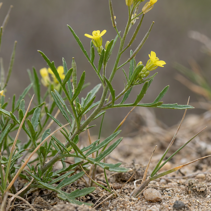 Wilde Rauke (Diplotaxis tenuifolia), KI-Illustration