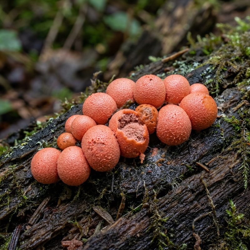 Wolfsmilch-Schleimpilz (Lycogala epidendrum), KI-Illustration