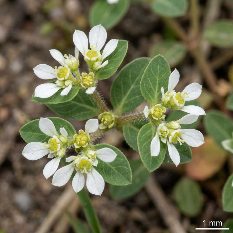 Zauberschnee (Euphorbia hypericifolia), KI-Illustration