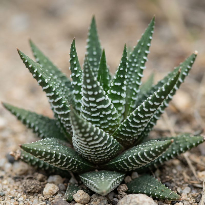 Zebra-Ampelaloe (Haworthiopsis attenuata), KI-Illustration