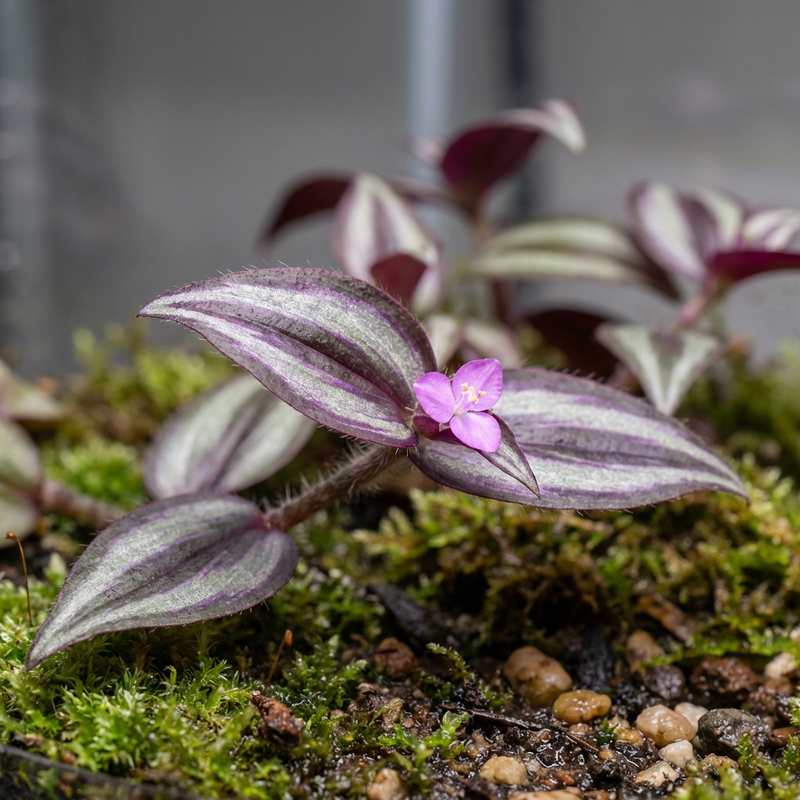 Zebrakraut (Tradescantia zebrina), KI-Illustration