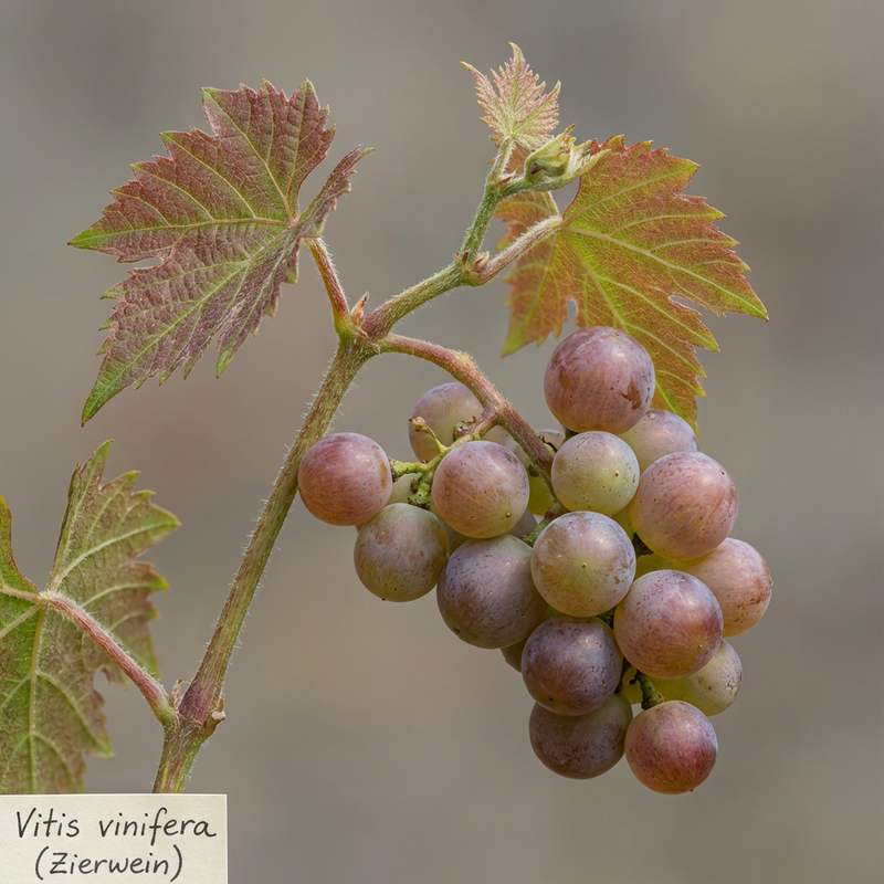 Zierwein (Vitis vinifera), KI-Illustration