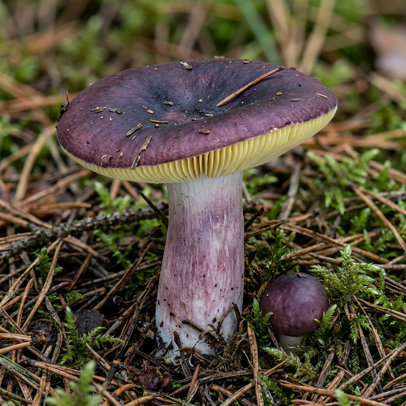 Zitronentäubling (Russula sardonia), KI-Illustration