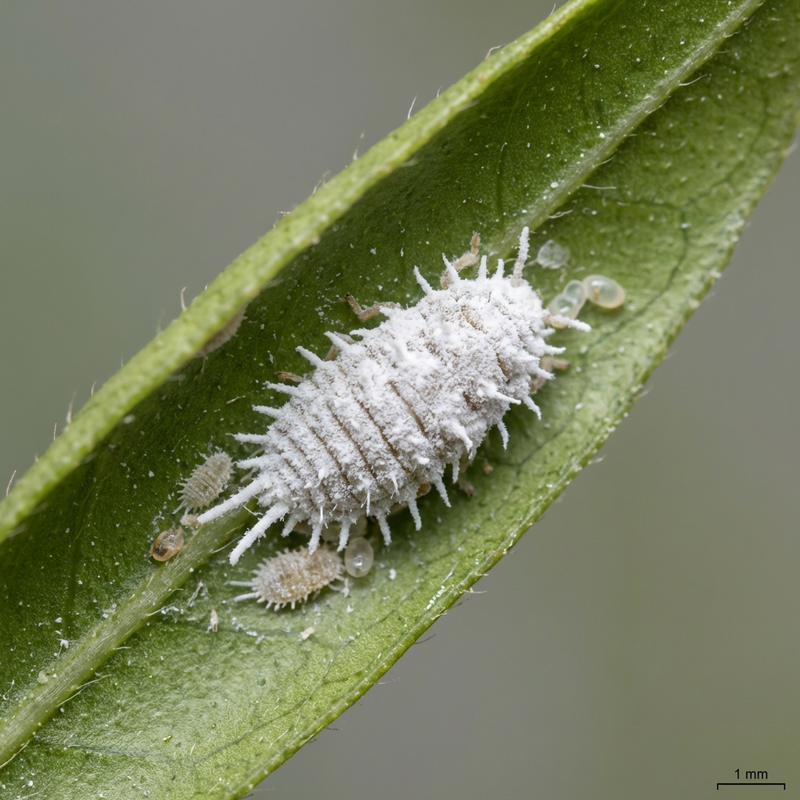 Zitrus-Schmierlaus (Planococcus citri), KI-Illustration