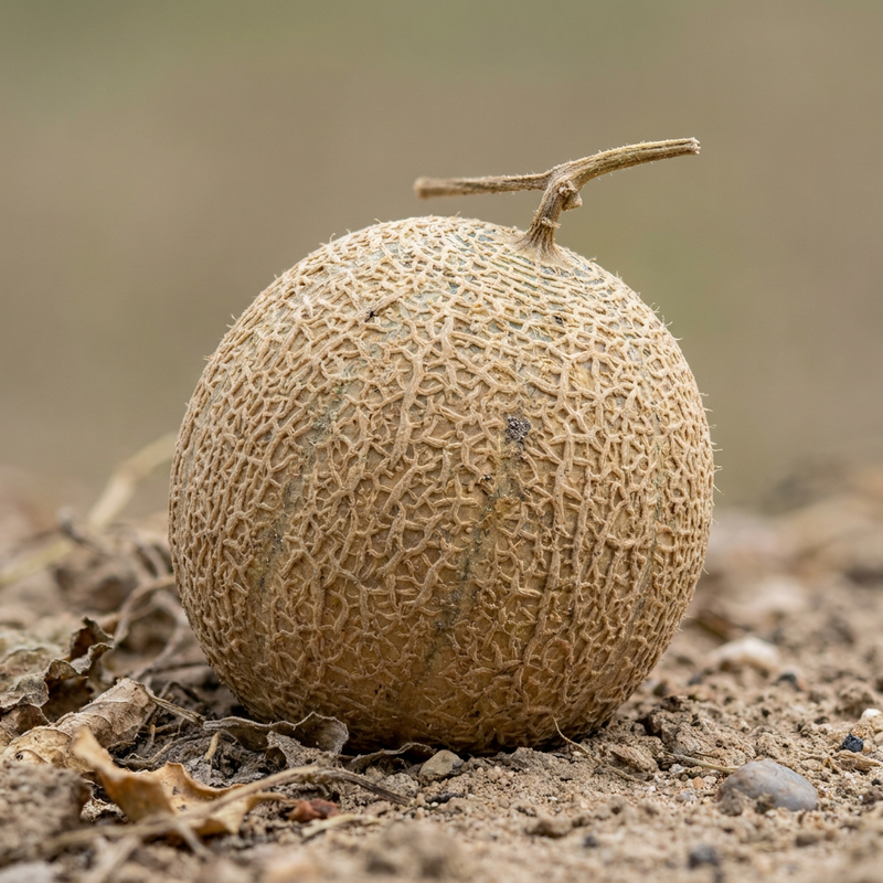Zuckermelone (Cucumis melo), KI-Illustration