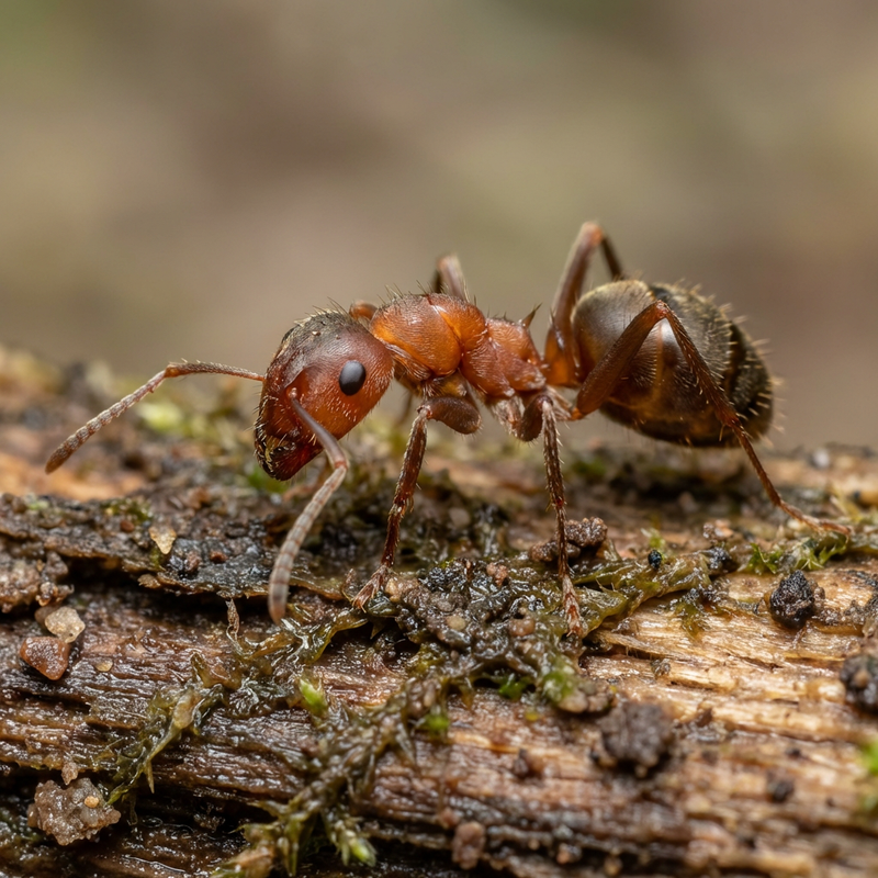 Zweifarbige Wegameise (Lasius emarginatus), KI-Illustration