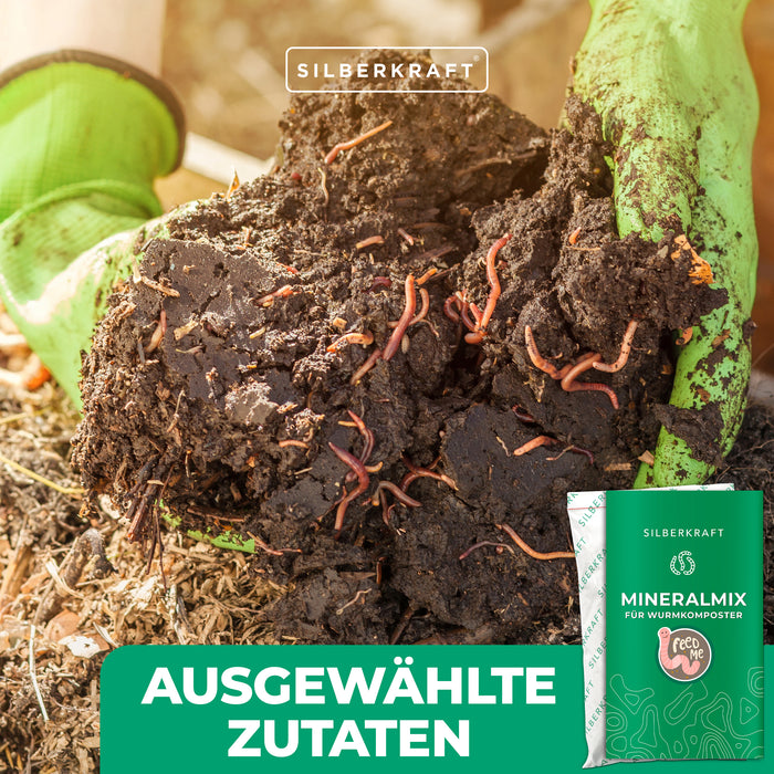 Wurmfutter / Mineral-Mix für Wurmkomposter und Kompost-Würmer - Silberkraft